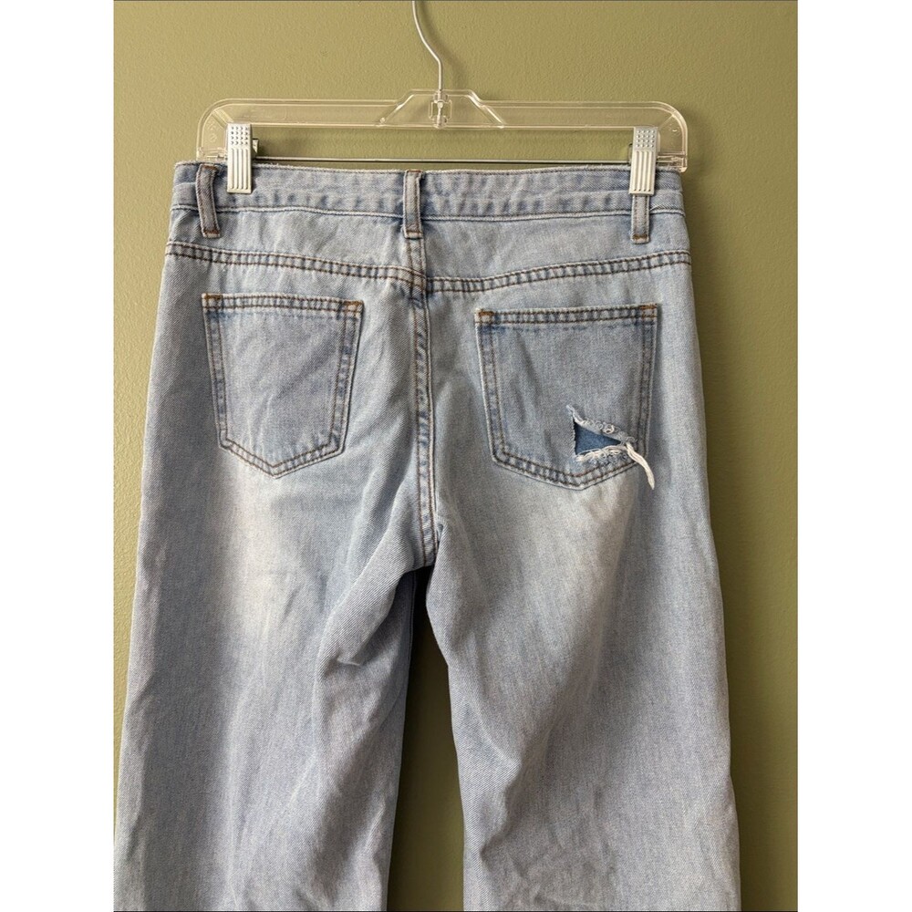 That's So Fetch Low Rise Baggy Fit Wide Leg Cotton Jeans Light Wash Sz US 2 - Picture 6 of 7